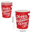 thumbnail image 3 of Gobelets en Papier Jetables de la Saint-Valentin Vaisselle de Boisson Rouge Festive pour Fête Usage à la Maison, 3 of 6