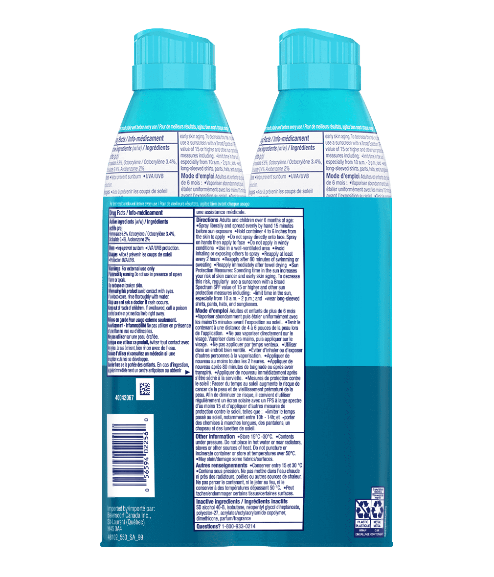 Coppertone Kids écran solaire en vaporisateur continue pour enfants FPS 50, DUO 2 x 222 mL