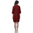 thumbnail image 3 of Moomaya Tunique Brodée à Manches 3/4 Chemises de Robe pour Femmes Grande Taille Robe d'Été, 3 of 6