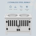 thumbnail image 4 of PawHut Bols Surélevés pour Chiens avec 2 Bols en Acier Inoxydable, Rangement, pour Chiens TG, Blanc, 4 of 10