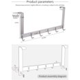 thumbnail image 2 of DAMAIE Over The Door Hook, SUS304 Stainless Steel Heavy-Duty Hanger Rack for Coat, Towel, Bag, 6 Hooks, 2 of 6