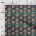 thumbnail image 1 of oneOone Georgette Viscose Fabric Leaves & Floral Block Print Sewing Fabric BTY 42 Inch Wide, 1 of 4