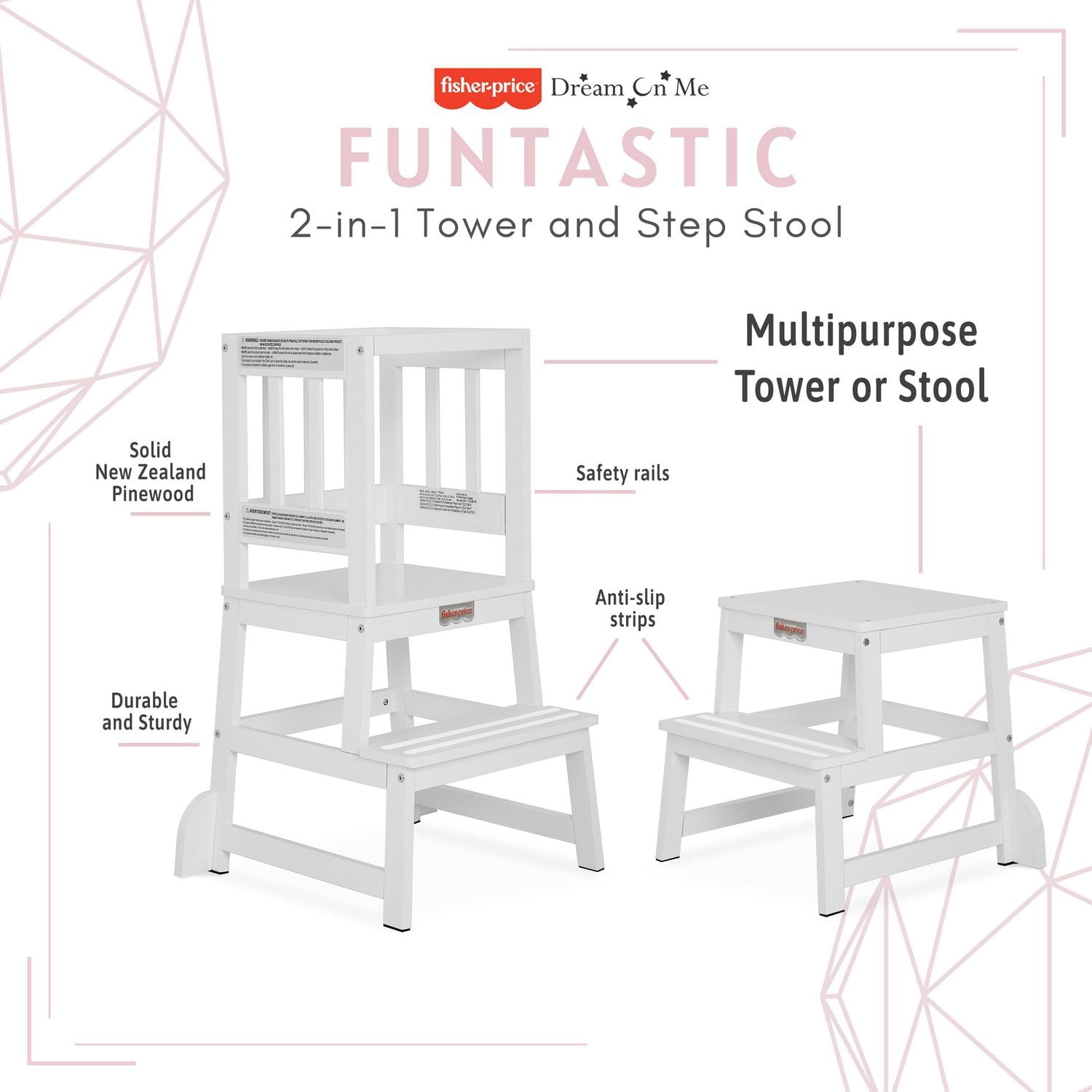 Fisher Price 2-en-1 Tour et tabouret Funtastic