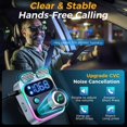 thumbnail image 4 of 2023 Bluetooth 5.2 FM Transmitter For Car FM/AUX Bluetooth Car Adapter Car Charger Bass Boost 3 Ports Charger Bluetooth Adapter, 4 of 4