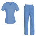 thumbnail image 1 of Women's Scrubs Set Scrub Top and Pants Scrubs Set, 1 of 3