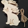 thumbnail image 2 of XZNGL Travel Bag 10Pcs Wood Rabbit Hanging Ornaments With Twines for Easter Party Decoration, 2 of 8