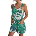 thumbnail image 1 of Pisexur Combinaison Décontractée pour Femmes Plus Size Summer Floral Sans Manches Ample Réglable Spaghetti Sangle Short Extensible d'Une Seule Pièce avec Poches S-3XL, 1 of 5