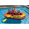 thumbnail image 2 of Intex Explorer 300 Compact Fishing 3 Person Raft Boat w/ Pump & Oars (2 Pack), 2 of 5