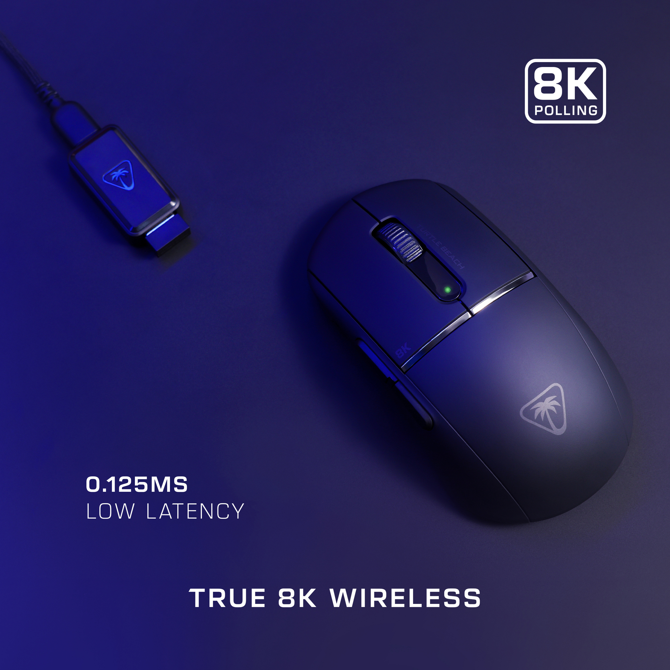 Turtle Beach Burst II Pro 2.4GHz Wireless Esports Gaming Mouse - 8K Polling, 57g Ultra Lightweight, 150-Hour Battery, Optical Switches, Symmetrical, 30K DPI Optical Sensor - Black