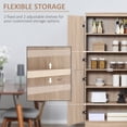 thumbnail image 4 of HOMCOM Armoire de Rangement pour Garde-Manger de Cuisine, Garde-Manger à 6 Niveaux avec 4 Portes, Naturel, 4 of 9