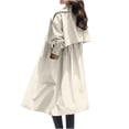 thumbnail image 3 of RXIRUCGD Manteau Long Fin Décontracté et Tendance pour Femme, Manteau Décontracté au Tempérament, Blanc, Taille : L, 3 of 3