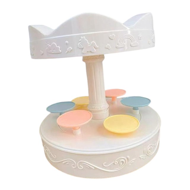 Revolving Carousel Cupcake Holder Pastries Cookie Dessert Stand Turntable Cupcake Display Stand Decoration