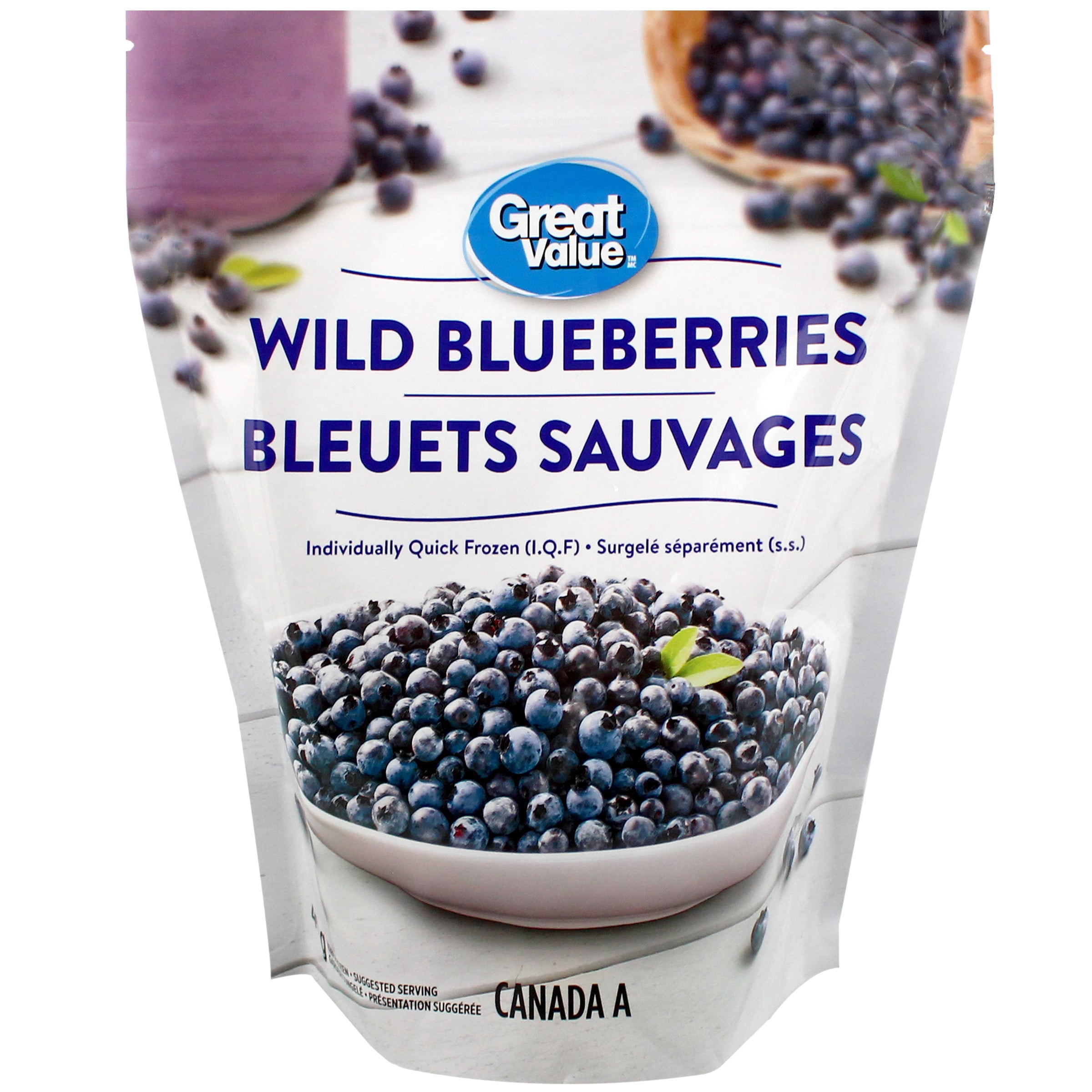 Bleuets sauvages surgelés Great Value 400 g