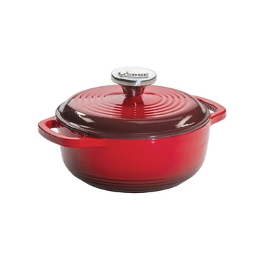 Lodge Enamel Dutch Oven, Red - 1.5 quart.