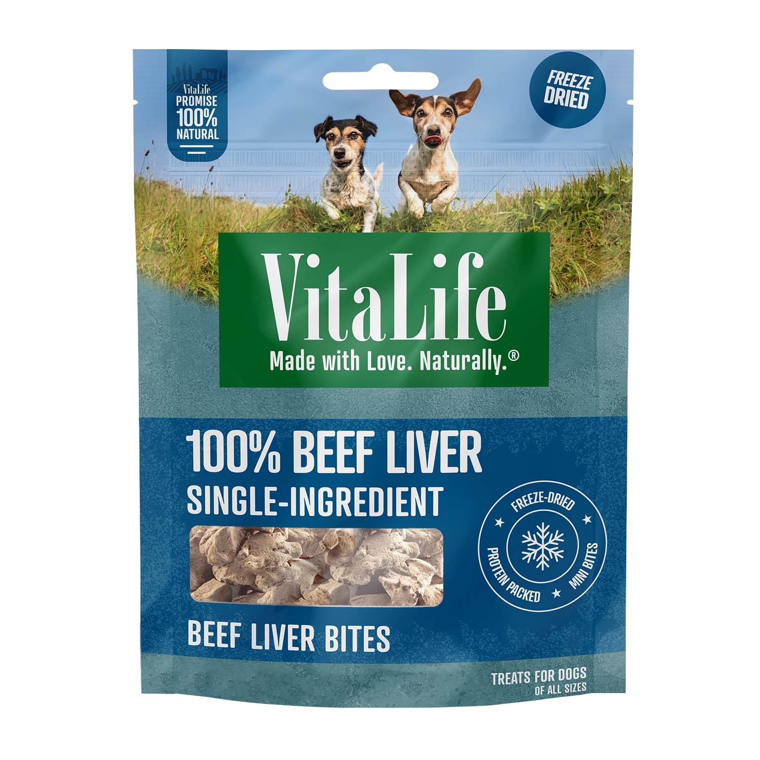 VitaLife Beef Liver Bites, Freeze-Dried Dog Treats 172 g