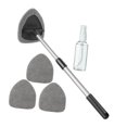 thumbnail image 2 of jinwen Auto Windshield Cleaning Tool Telescopic Handle with 3 Microfiber Pads Reusable for RV SUV Truck Aluminum Rod Multifunctional Grey Pads, 2 of 9