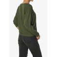 thumbnail image 4 of Haut Côtelé Décontracté à Manches 3/4 Dolman Col Bateau pour Femmes, 4 of 7