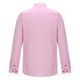 thumbnail image 4 of RXIRUCGD Chemise Homme Affaires Col Rabattu Bouton Perçage Manches Longues, Rose, Taille : TG, 4 of 5