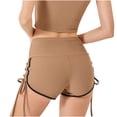 thumbnail image 1 of Timegard Yoga Shorts for Women High Waist Fitting Solid Color Workout Running Gym Shorts with Pocket, 1 of 3