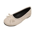 thumbnail image 1 of Xfvqtps Womens Casual Wedge Shoes Comfortable Slip on with Cushioned Insole Lightweight Breathable Solid Color Flats for Work Walking Daily Wear Beige, 1 of 9