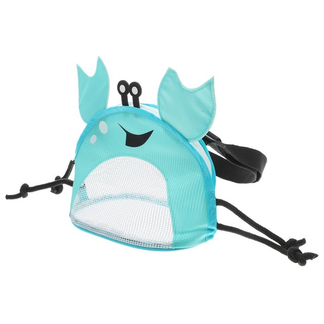 EeaseCA Crab Shape Bag Kids Seashell Collecting Bag Picking Up Shells Pouch Mesh Beach Bag