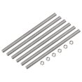 thumbnail image 1 of Unique Bargains 6Pack M6 x 250mm Fully Threaded Rod w 6Pack Hex Nuts, 1mm Pitch 304 Stainless Steel Right Hand Threaded Rod, 1 of 4