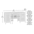 thumbnail image 3 of Sauder Costa Computer Desk, Chalked Chestnut, 421934, 3 of 9