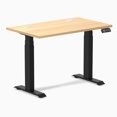 thumbnail image 1 of Desky Bureau Assis-Debout Mini Double - Teck Sublime / 40 x 24 Pouces avec Oeillets / Noir Mat, 1 of 10