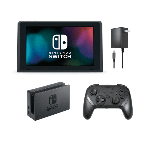 Nintendo Switch 32GB Gaming Console Refurbished - Includes RetroFam Wireless Pro Controller, Dock, & Charger