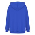 thumbnail image 4 of Penkiiy Sweat à Capuche Imprimé Col Rond pour Femmes, Manches Longues, 3TG Bleu, 4 of 5