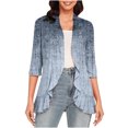 thumbnail image 2 of TIMIFIS Women's Casual Long Sleeve Open Front Lightweight Drape Cardigans-Blue-7-LFall, 2 of 6