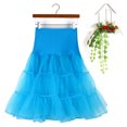 thumbnail image 4 of Birdeem Jupe Bouffante en Gaze Taille Haute Rétro d'Été à la Mode pour Femme Jupe de Fête, 4 of 6