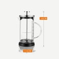 thumbnail image 3 of Dvkptbk Cold Extraction Pot 350ml/600ml Glass Hand Pump Milk Frother with Handle and Scale Kitchen Gadgets, 3 of 3