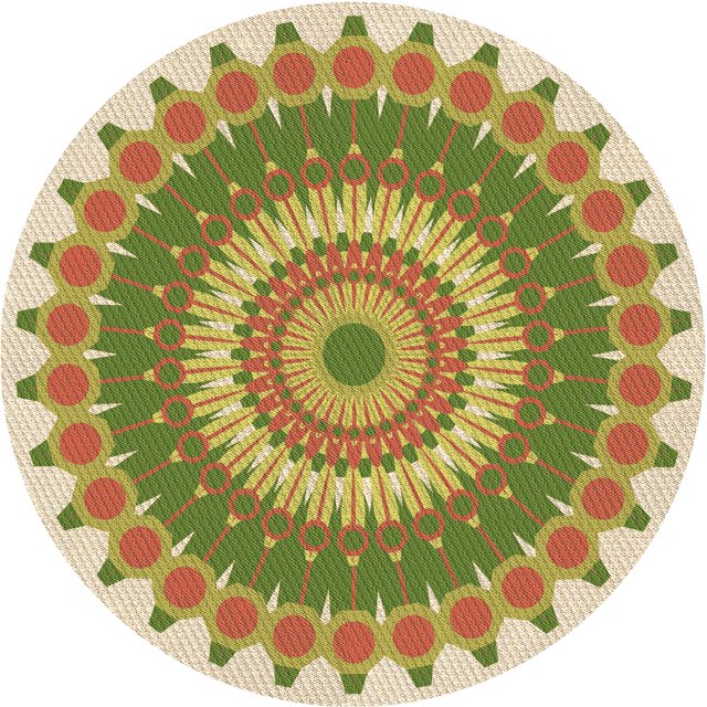 Ahgly Tapis Rond Lavable en Machine Intérieur Transitionnel Marron Or, 4 Pieds Rond