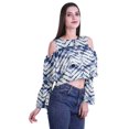 thumbnail image 3 of Moomaya Plus Size Cold Shoulder Top Printed Ladies Tops Blouses Women Party Tops, 3 of 4