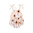 thumbnail image 1 of Fortune Infant Girl Floral Romper Baby Spaghetti Strap One Piece Sunflower Short Jumpsuits, 1 of 6