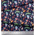thumbnail image 2 of Soimoi Cotton Poplin Fabric Balloon & Cute Animals Kids Print Fabric by The Yard 56 Inch Wide, 2 of 3