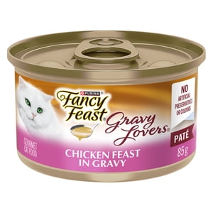 Fancy Feast Gravy Lovers Poulet Paté Feast dans Gravy, aliments pour chats mouillés 85 g