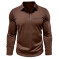 thumbnail image 3 of FAIWAD Men's Long Sleeve Shirts Casual Button Down Basic Golf Pullover Tops Lightweight Work Athletic T-Shirt, 3 of 6