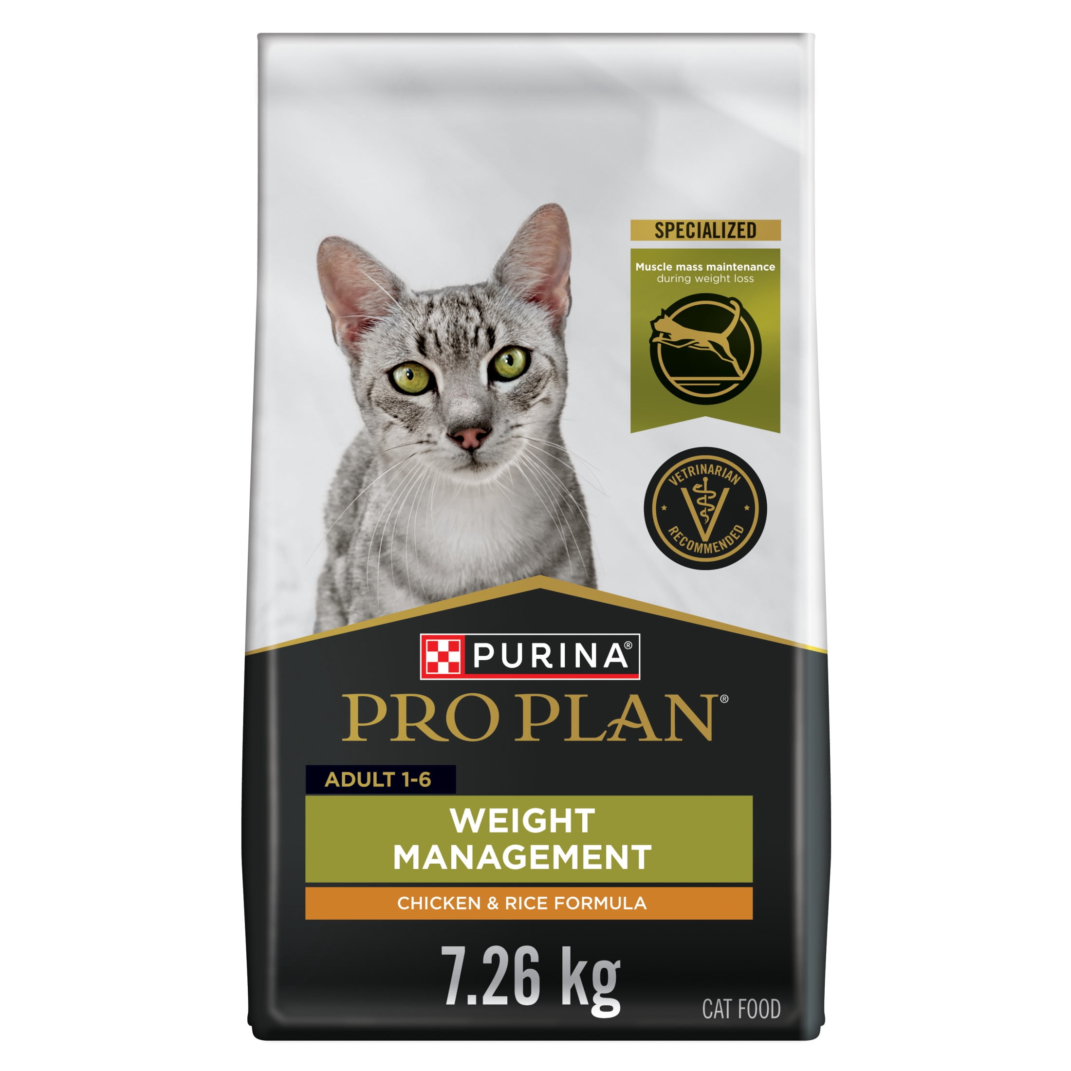Purina Pro Plan Specialized Weight Management Chicken & Rice Formula, Dry Cat Food 7.26kg