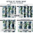 thumbnail image 3 of Vargottam 84 Inch Rod Pocket/Back Tab Cotton Curtains for Windows and Doors - Light Filtering Cotton - Light Filtering Drapes For Doors - Set of 2 Panels, 52"x84" - Botanical Vine Design (Blue), 3 of 8