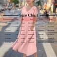 thumbnail image 3 of Tranfacy Robe d'Été pour Filles, Robe Maxi pour Jeunes Filles, Robe à Manches Courtes pour Fille, Robe de Princesse à la Mode et Mignonne, Robe Respirante Douce et Confortable, 3 of 4