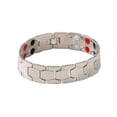 thumbnail image 1 of Bracelet Magnétique pour Hommes en Acier Titane, Bracelet Magnétique à Double Rangée avec 4 Aimants, 1 of 6