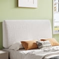 thumbnail image 1 of Pinmoco Memory Foam Upholstered Headboard with Height Adjustable and Ergonomic Head Board for Full Bed, Teddy Velvet White, 1 of 10