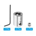 thumbnail image 3 of Unique Bargains 9mm Hole Wire Rope Clips Set, 2 Pcs Brass Double Holes Cable Clamps with M6 Hexagon Screws Spanner, Silver, 3 of 7