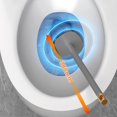 thumbnail image 4 of Toilet Brush With Holder,Plastic Bristles Bathroom Cleaning Bowl Brush Kit,Modern Compact Toilet Cleaner Brush,Long Handle,Non-scratch Bristles,Washable Brush Head,Wall-Mounted,Easy Installation, 4 of 6