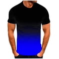 thumbnail image 4 of T-shirt de Sport Estival pour Homme avec Col à Revers Stylé et Design Dégradé 3D à Manches Courtes et Col Rond pour Performance Quotidienne, 4 of 7