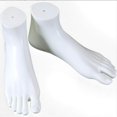 thumbnail image 1 of PVC Mannequin Adult Feet Ankle Bracelet Foot Left and display foot model Right for Toe Rings White, 1 of 9