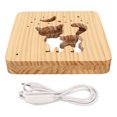 thumbnail image 2 of Wooden 3D Lamp, Night Light Lamp Multi Purpose Soft LED Light Energy Saving  for Living Rooms, 2 of 8