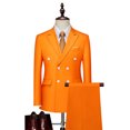 thumbnail image 1 of Pants for Men Double Breasted Pocket Long Sleeve Lapel Suit Set Multi Color Groom, 1 of 6